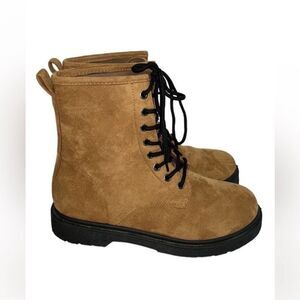 Charles Albert Tan Lace up Anke Boots (Size 8)